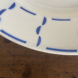 Assiettes plates (lot de 6) - Badonviller - Demi-porcelaine