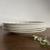 Assiettes plates (lot de 6) - Badonviller - Demi-porcelaine