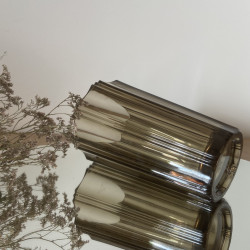 Vase vintage noir fumé