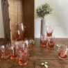 Service à orangeade - Carafe & Verres roses - Années 50