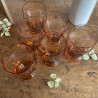 Service à orangeade - Carafe & Verres roses - Années 50
