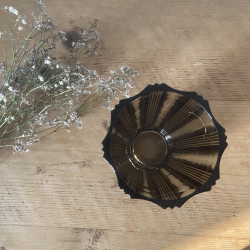 Vase vintage noir fumé