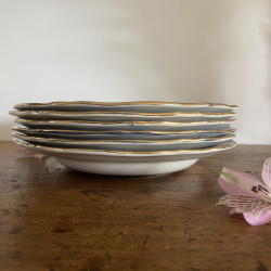 Assiettes creuses en porcelaine (lot de 6) - L'Amandinoise - 1546