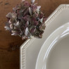 Plat creux - Faïence blanche perlée - Montereau
