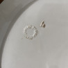 Plat creux - Faïence blanche perlée - Montereau