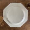 Plat semi-creux - Faïence blanche perlée - Montereau