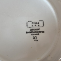 Assiette creuse - Digoin Sarreguemines - Olga