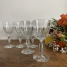 Verres à vin en verre ciselé (lot de 6) - Vintage