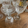 Verres à vin en verre ciselé (lot de 6) - Vintage