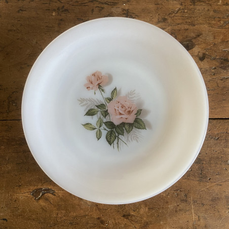 Assiette à dessert - Arcopal - Roses