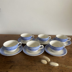 Set de tasses à café (lot de 6) - Digoin Sarreguemines - Jacquot