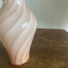 Vase en verre et opaline - Rose poudré