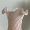 Vase en verre et opaline - Rose poudré