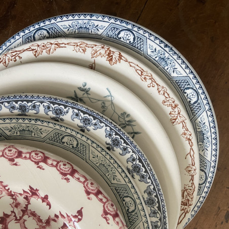 Assiettes plates dépareillées (lot de 6) - Terre de Fer