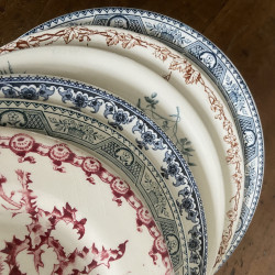 Assiettes plates dépareillées (lot de 6) - Terre de Fer