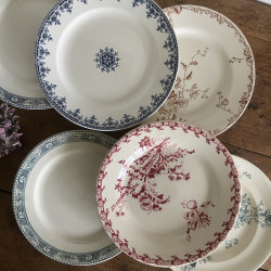 Assiettes plates dépareillées (lot de 6) - Terre de Fer