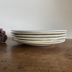 Assiettes plates dépareillées (lot de 6) - Terre de Fer