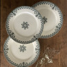 Assiettes plates (lot de 3) - U&C Sarreguemines - Dahomey