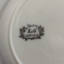 Assiettes creuses (lot de 6) - K&G Lunéville - Eglantine