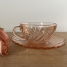 Tasse à café & sous-tasse - Arcoroc - Rosaline