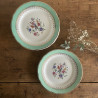 Assiettes à dessert en porcelaine (lot de 6) - Digoin Sarreguemines - Cafés Gilbert