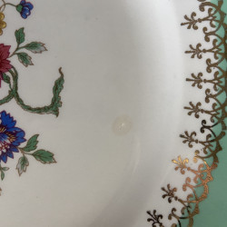 Assiettes à dessert en porcelaine (lot de 6) - Digoin Sarreguemines - Cafés Gilbert