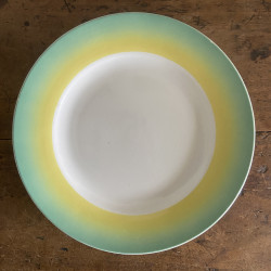 Assiettes plates (lot de 6) - Digoin Sarreguemines - Jaune & vert pomme