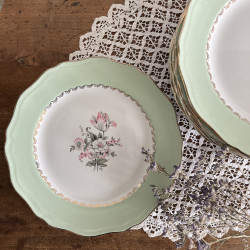 Assiette plate en porcelaine - L'Amandinoise - Pascale