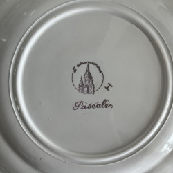 Assiette plate en porcelaine - L'Amandinoise - Pascale