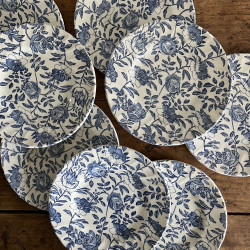 Assiette à dessert - Myott Meakin - Fleurs bleues