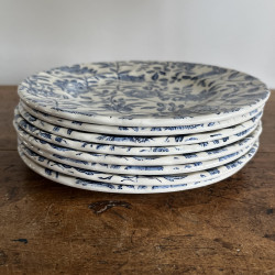 Assiette à dessert - Myott Meakin - Fleurs bleues