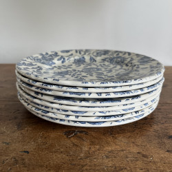 Assiette à dessert - Myott Meakin - Fleurs bleues