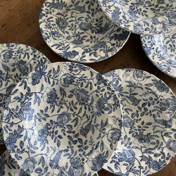 Assiette creuse - Myott Meakin - England - Fleurs bleues