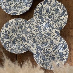 Assiette creuse - Myott Meakin - England - Fleurs bleues