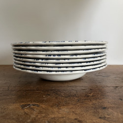 Assiette creuse - Myott Meakin - England - Fleurs bleues