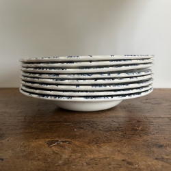 Assiette creuse - Myott Meakin - England - Fleurs bleues
