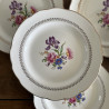 Assiettes plates en porcelaine (lot de 6) - Gien - Florence