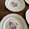 Assiettes plates en porcelaine (lot de 6) - Gien - Florence