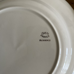 Assiettes plates en porcelaine (lot de 6) - Gien - Florence