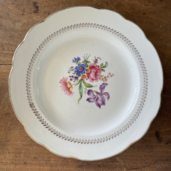 Assiettes plates en porcelaine (lot de 6) - Gien - Florence