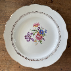 Assiettes plates en porcelaine (lot de 6) - Gien - Florence