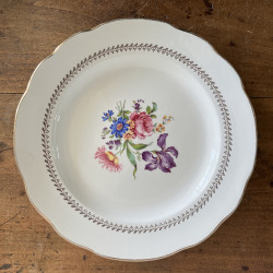 Assiettes plates en porcelaine (lot de 6) - Gien - Florence