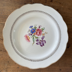 Assiettes plates en porcelaine (lot de 6) - Gien - Florence