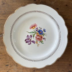 Assiettes plates en porcelaine (lot de 6) - Gien - Florence