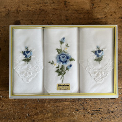 Mouchoirs brodés (lot de 3) - Vintage - Winkler