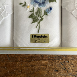 Mouchoirs brodés (lot de 3) - Vintage - Winkler