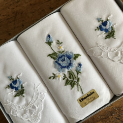 Mouchoirs brodés (lot de 3) - Vintage - Winkler