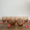 Verres anciens - Art Déco - Rose ambré