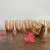 Verres anciens - Art Déco - Rose ambré