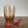 Verres anciens - Art Déco - Rose ambré